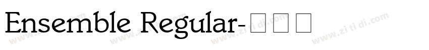 Ensemble Regular字体转换